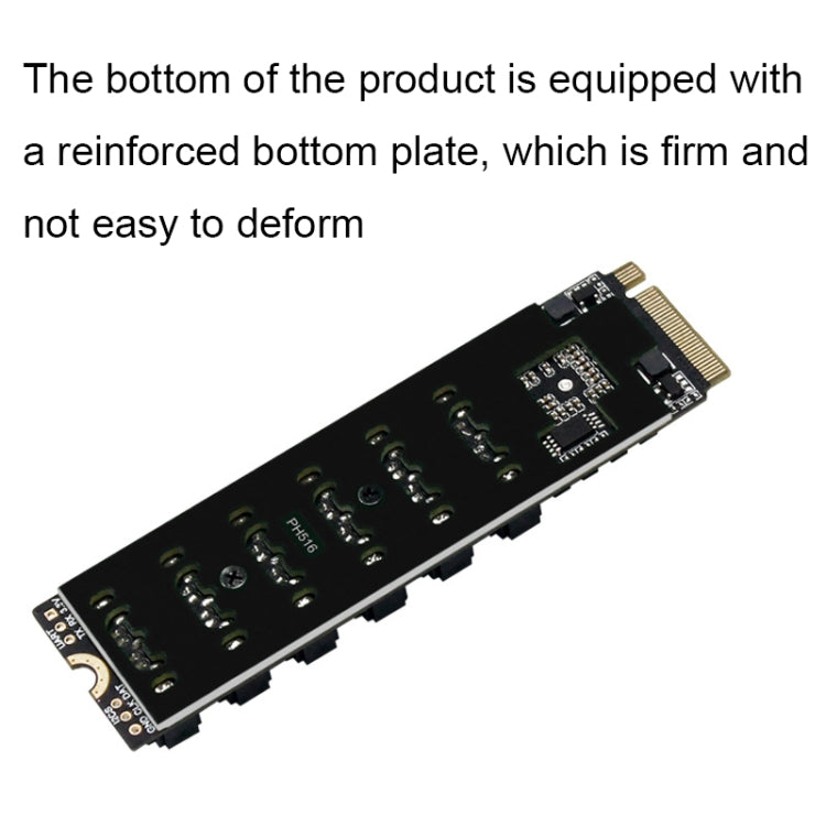 M2 M-EKY PCIE3.0 To SATA6G Transfer Expansion Card 6 Port Hard Disk Expansion Adapter Card(PH516) - HoMEdemic™ 