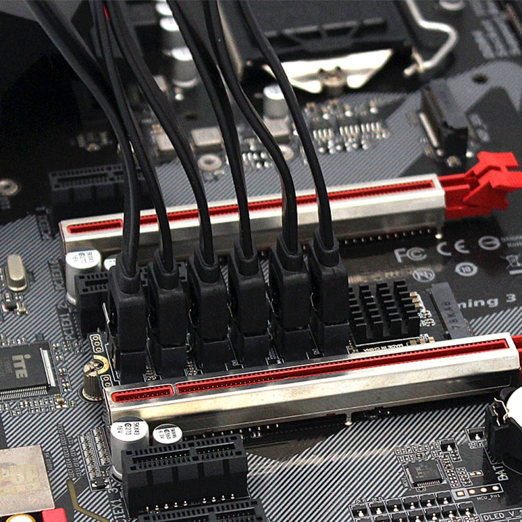 M2 M-EKY PCIE3.0 To SATA6G Transfer Expansion Card 6 Port Hard Disk Expansion Adapter Card(PH516) - HoMEdemic™ 