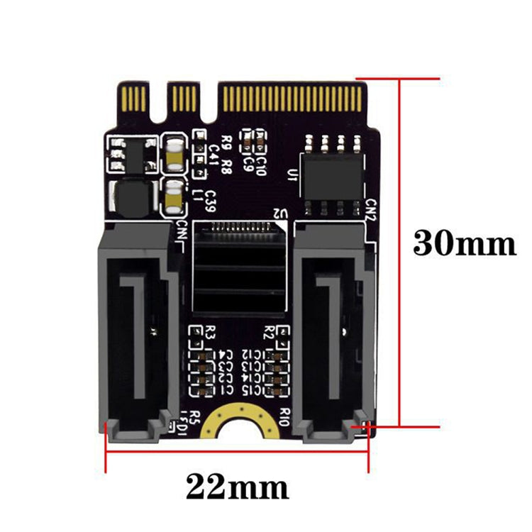 M2 to SATA3.0 Adapter Card PCI-E3.0 Card KEY A+E WiFi M.2 to SATA JMB582 Chip(Black) - HoMEdemic™ 