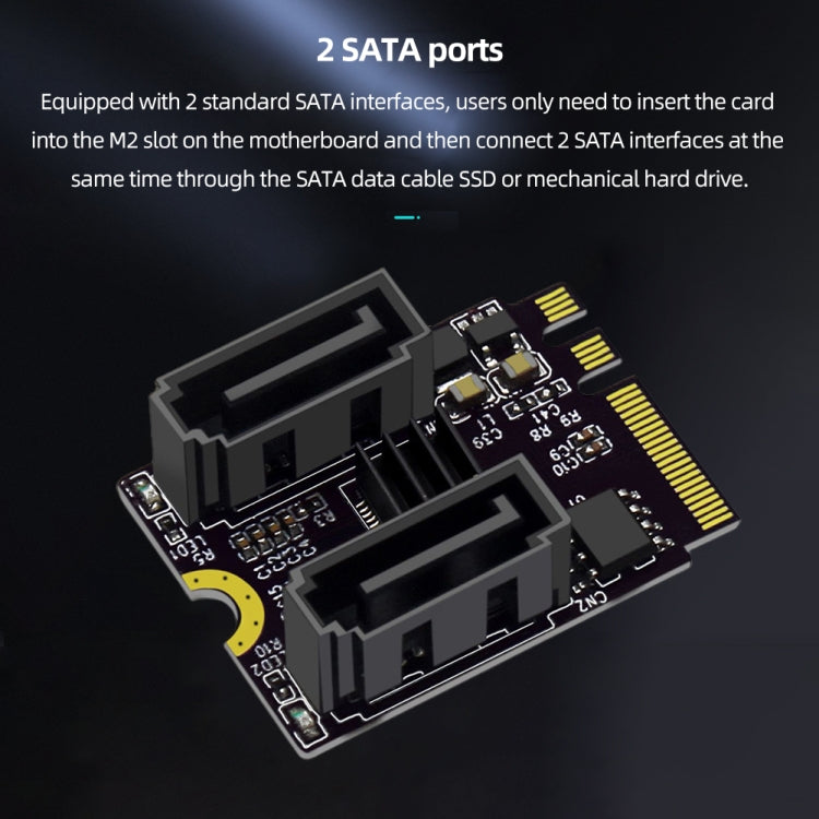 M2 to SATA3.0 Adapter Card PCI-E3.0 Card KEY A+E WiFi M.2 to SATA JMB582 Chip(Black) - HoMEdemic™ 