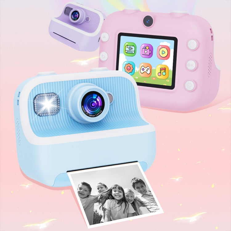M8 2.4-Inch 1080P HD 2400W Pixel Dual-Camera Children Thermal Printing Camera, Color: Blue - HoMEdemic™ 
