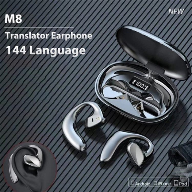 M8 Noise Reduction Smart Voice Translator TWS Bluetooth Headset 144 Languages Translation Earphones(White) - HoMEdemic™ 