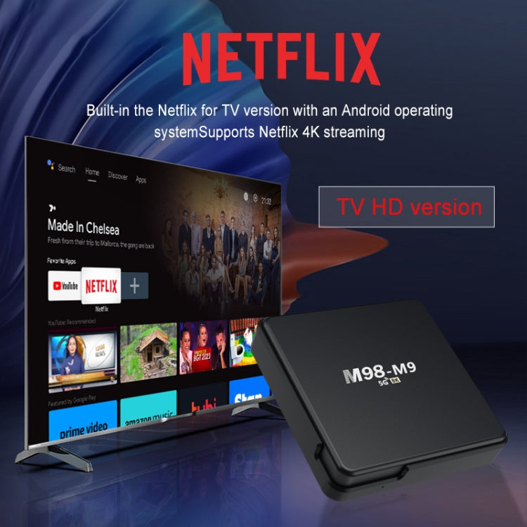 M98-M9 Quad-core ARM Cortex-A53 WiFi Bluetooth 4K HD Android TV Box, RAM:2GB+8GB(AU Plug) - HoMEdemic™ 