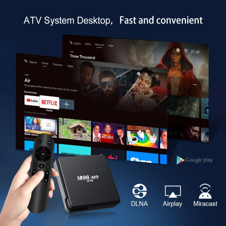 M98-M9 Quad-core ARM Cortex-A53 WiFi Bluetooth 4K HD Android TV Box, RAM:2GB+8GB(AU Plug) - HoMEdemic™ 