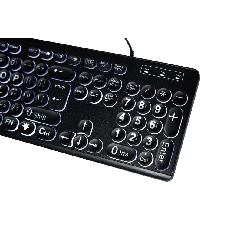 MC-K315 104 Keys Large Characters Blacklit Wired Keyboard(Black) - HoMEdemic™ 