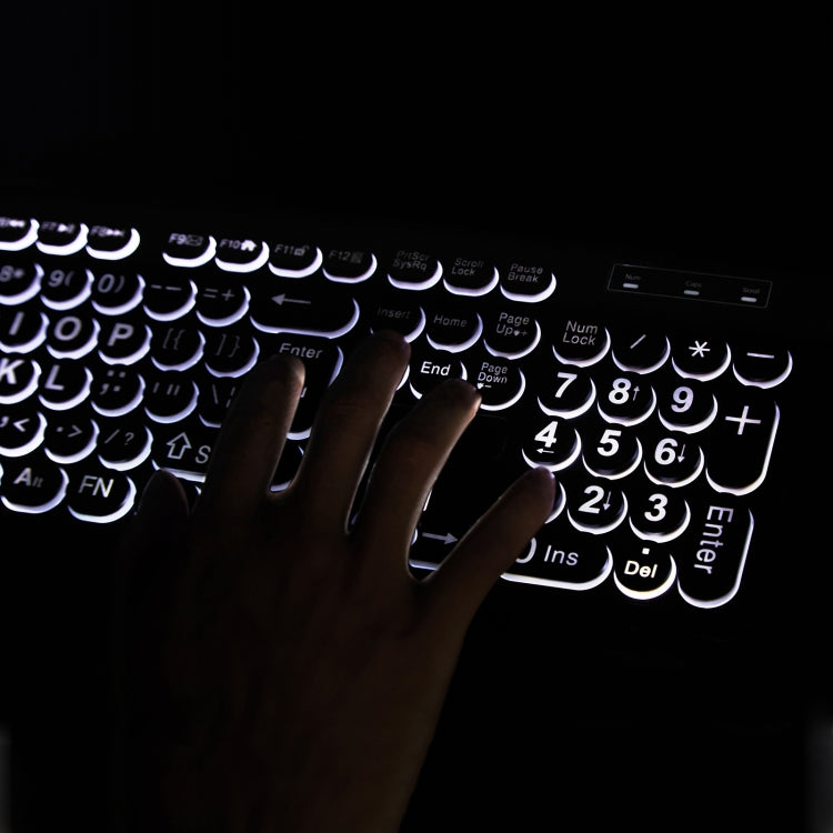 MC-K315 104 Keys Large Characters Blacklit Wired Keyboard(Black) - HoMEdemic™ 