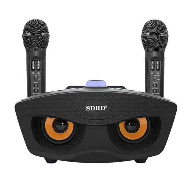 SD-306 2 in 1 Family KTV Portable Wireless Live Dual Microphone + Bluetooth Speaker, SD-306(Black) - HoMEdemic™ 