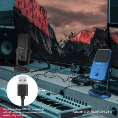 Yanmai SF-900 Multi-function Four Directivity Studio Recording Condenser Microphone with Desktop Stand - HoMEdemic™ 