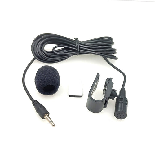 ZJ025MR Stick-on Clip-on Lavalier 3.5mm Jack Mono Microphone for Car GPS / Bluetooth Enabled Audio DVD External Mic, Cable Length: 3m, 3.5mm Jack Stereo - HoMEdemic™ 