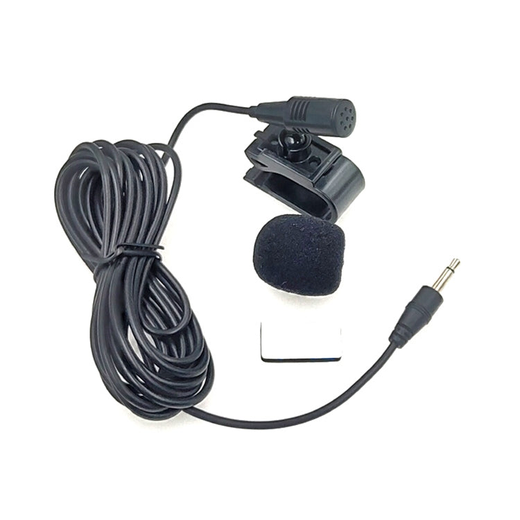 ZJ025MR Stick-on Clip-on Lavalier 3.5mm Jack Mono Microphone for Car GPS / Bluetooth Enabled Audio DVD External Mic, Cable Length: 3m, 3.5mm Jack Stereo - HoMEdemic™ 