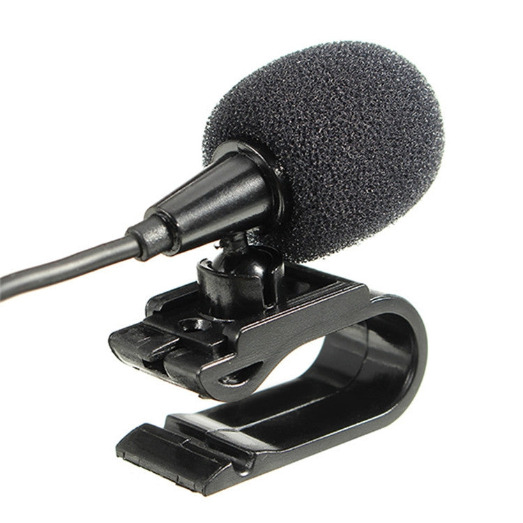 ZJ025MR Stick-on Clip-on Lavalier 3.5mm Jack Mono Microphone for Car GPS / Bluetooth Enabled Audio DVD External Mic, Cable Length: 3m, 3.5mm Jack Stereo - HoMEdemic™ 