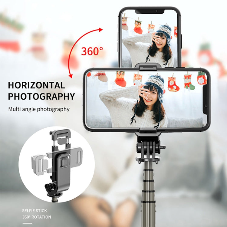 L03 Aluminum Alloy Foldable Bluetooth Tripod Selfie Stick, L03 Black