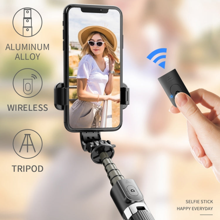 L03 Aluminum Alloy Foldable Bluetooth Tripod Selfie Stick, L03 Black
