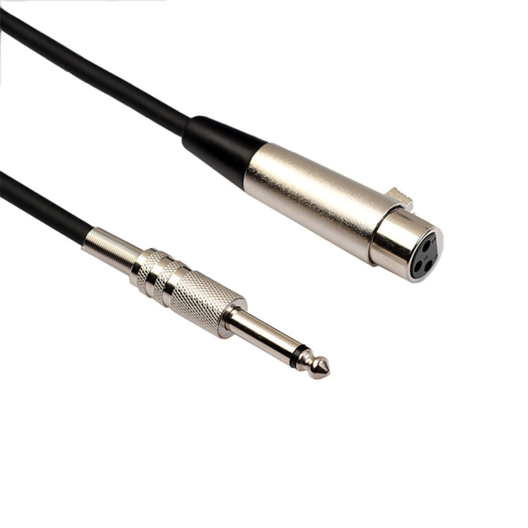 7.6m XLR 3-Pin Female to 1/4 inch (6.35mm) Mono Shielded Microphone Mic Cable, Length: 7.6m - HoMEdemic™ 