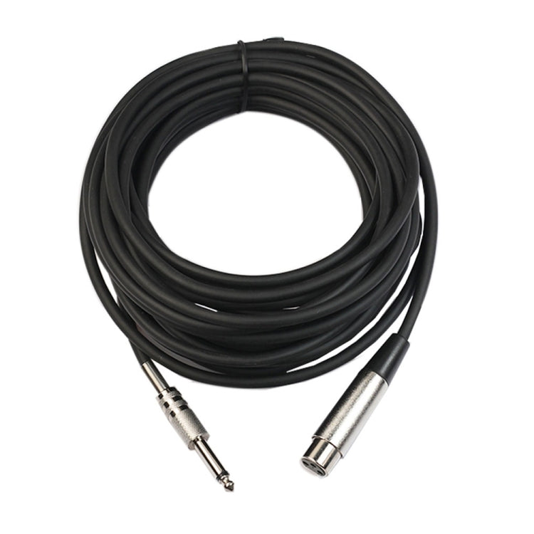 7.6m XLR 3-Pin Female to 1/4 inch (6.35mm) Mono Shielded Microphone Mic Cable, Length: 7.6m - HoMEdemic™ 