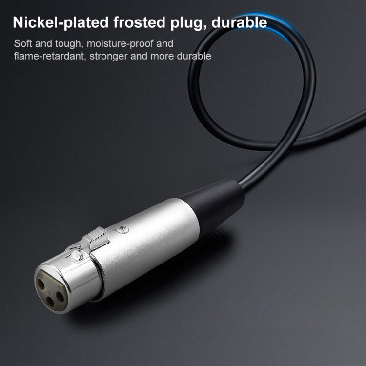7.6m XLR 3-Pin Female to 1/4 inch (6.35mm) Mono Shielded Microphone Mic Cable, Length: 7.6m - HoMEdemic™ 