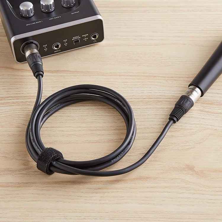 1m 3-Pin XLR Male to XLR Female Microphone Cable, Length: 1m - HoMEdemic™ 