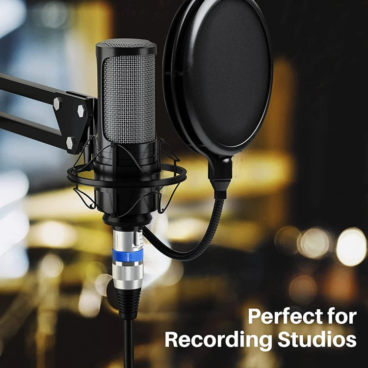 1.8m 3-Pin XLR Male to XLR Female MIC Shielded Cable Microphone Audio Cord, Length: 1.8m (Blue) - HoMEdemic™ 