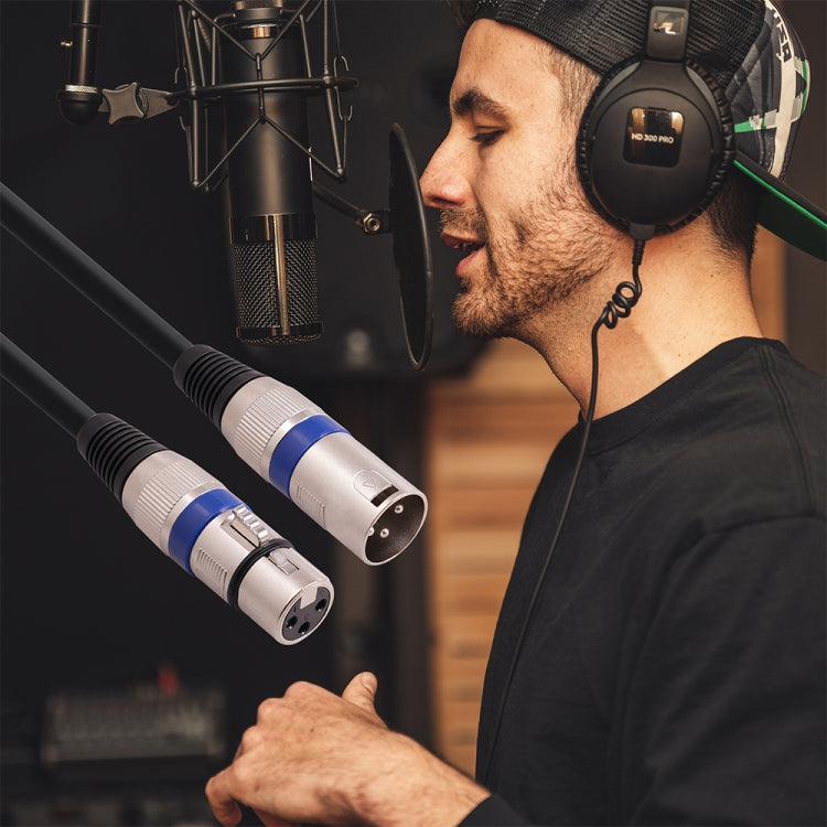 1.8m 3-Pin XLR Male to XLR Female MIC Shielded Cable Microphone Audio Cord, Length: 1.8m (Blue) - HoMEdemic™ 