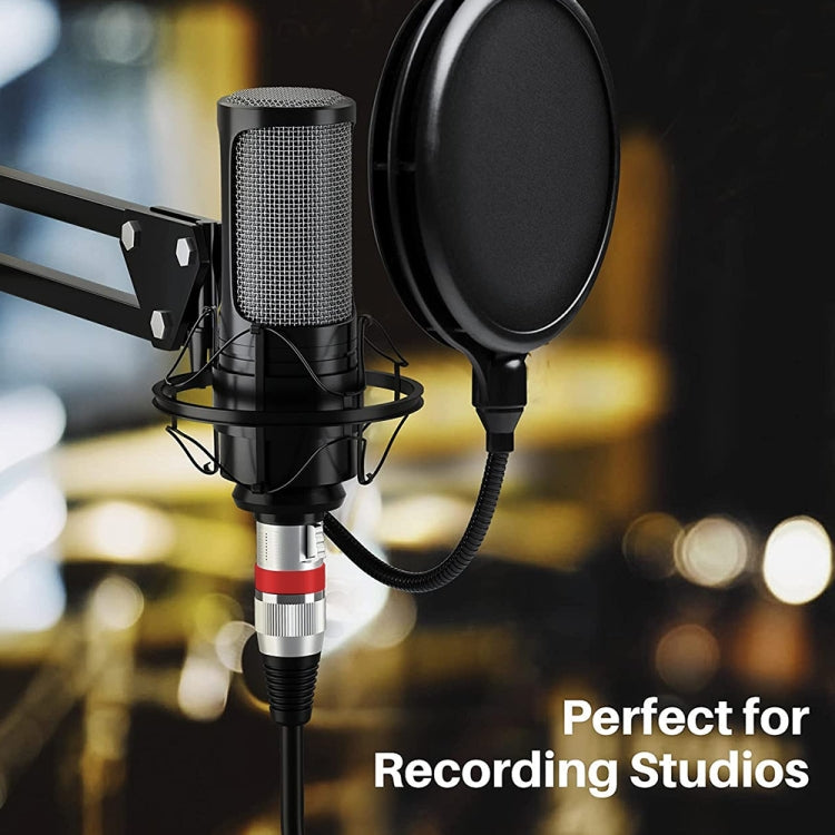 1.8m 3-Pin XLR Male to XLR Female MIC Shielded Cable Microphone Audio Cord, Length: 1.8m (Red) - HoMEdemic™ 