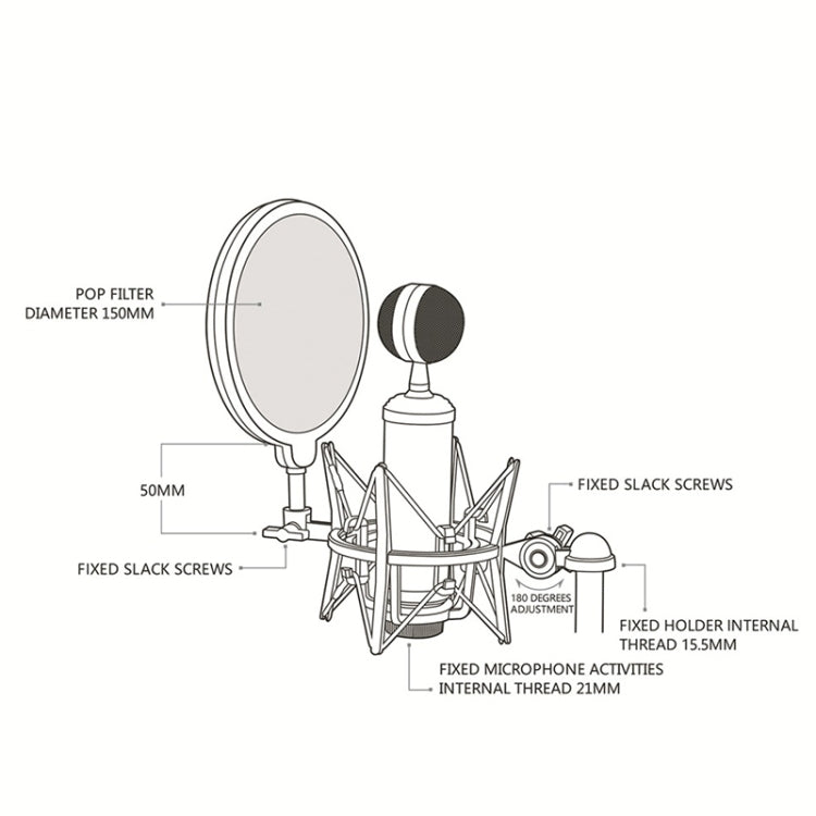 SH-100 Live Microphone ABS Shockproof Bracket, SH-100 - HoMEdemic™ 
