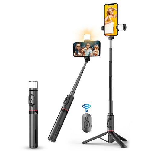 Selfie stick and tripod - Bluetooth Remote & Fill Light - HoMEdemic™ 