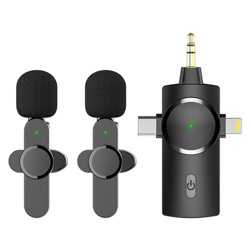 AP031-2 3 in 1 Noise Reduction Lavalier Wireless Microphone with Mic, AP031-2 - HoMEdemic™ 
