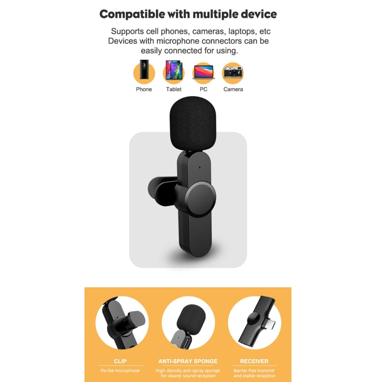 Type-C / USB-C Interface Live Broadcast Wireless Lavalier Microphone, Type-C - HoMEdemic™ 