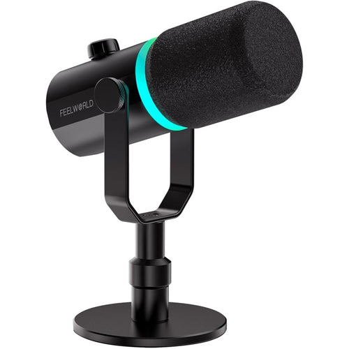 FEELWORLD PM1-XS XLR/USB Dynamic Microphone for Podcasting Recording Gaming Live Streaming (Black) - HoMEdemic™ 