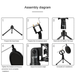 Yanmai PS-3 Mini Portable Microphone Anti-network Shockproof Desktop Stand - HoMEdemic™ 