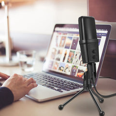 Yanmai SF-970 Professional Condenser Sound Recording Microphone with Tripod Holder & USB Cable , Cable Length: 1.8m - HoMEdemic™ 