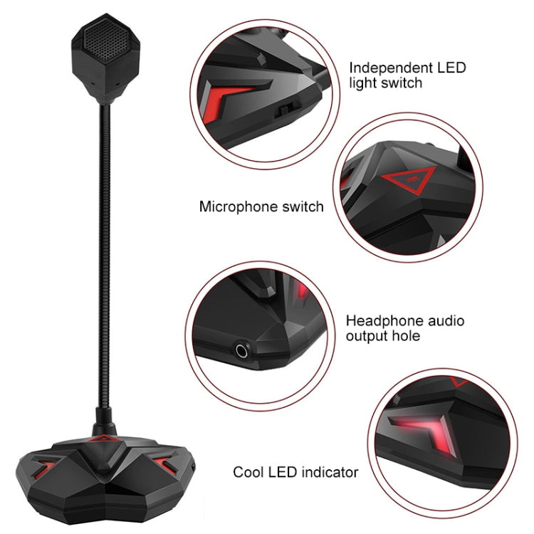 G55 Capacitive Gaming Microphone with LED Indicator - HoMEdemic™ 