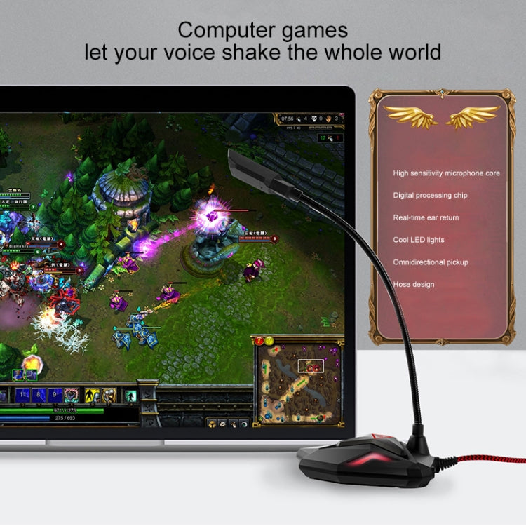 G55 Capacitive Gaming Microphone with LED Indicator - HoMEdemic™ 