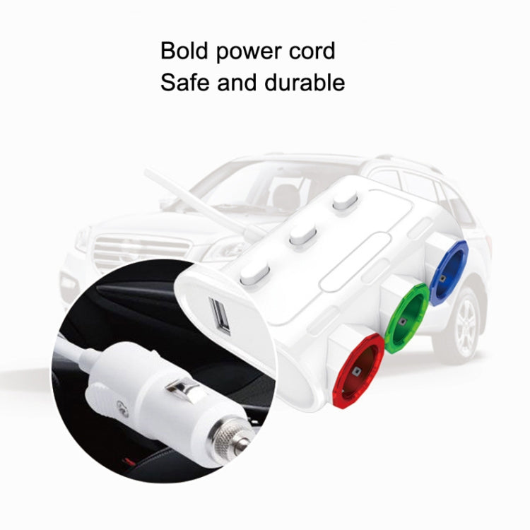 MEICHELE Car Cigarette Lighter Charger Dual USB 1A+2.1A With Switch(White Voltage Version) - HoMEdemic™ 