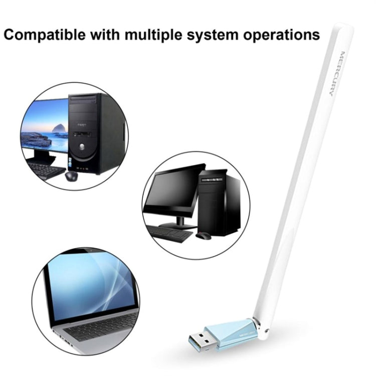 MERCURY MW150UH Mini USB Wireless Network Card Desktop Computer Laptop Wifi Receiver - HoMEdemic™ 