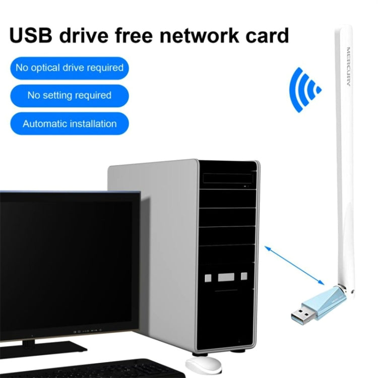 MERCURY MW150UH Mini USB Wireless Network Card Desktop Computer Laptop Wifi Receiver - HoMEdemic™ 