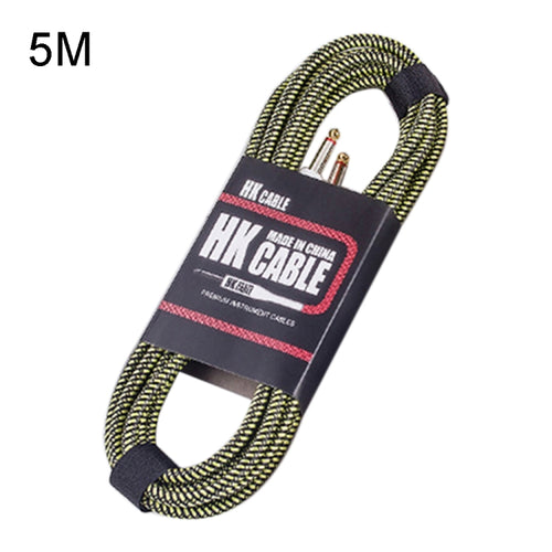 Wooden Guitar Bass Connection Cable Noise Reduction Audio Cable, Cable Length: 5m, Random Color Delivery - HoMEdemic™ 