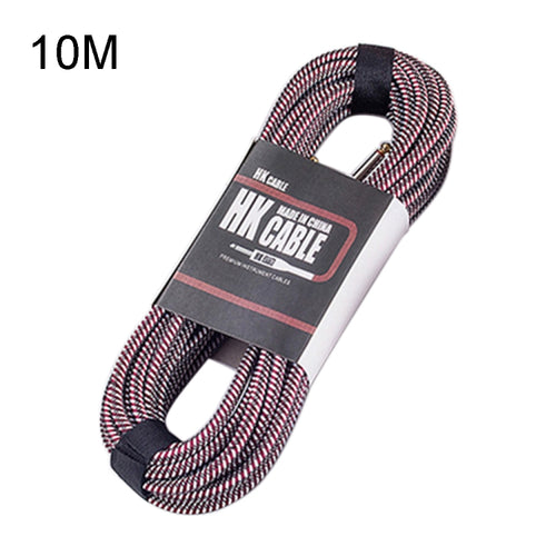 Wooden Guitar Bass Connection Cable Noise Reduction Audio Cable, Cable Length: 10m, Random Color Delivery - HoMEdemic™ 