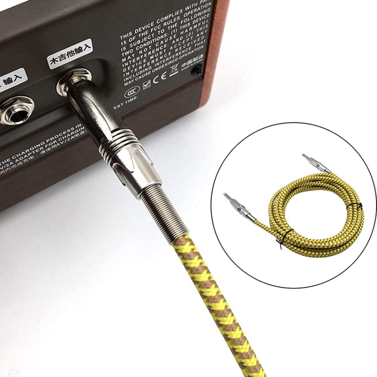 Wooden Guitar Bass Connection Cable Noise Reduction Braid Audio Cable, Cable Length: 5m - HoMEdemic™ 