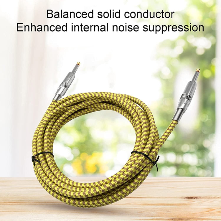 Wooden Guitar Bass Connection Cable Noise Reduction Braid Audio Cable, Cable Length: 5m - HoMEdemic™ 