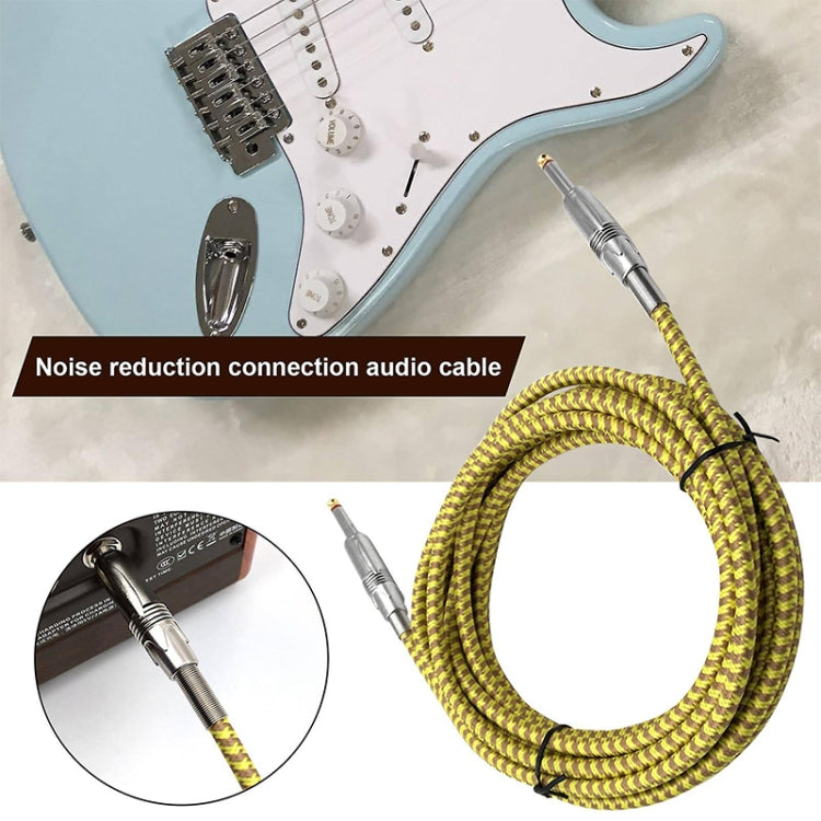 Wooden Guitar Bass Connection Cable Noise Reduction Braid Audio Cable, Cable Length: 5m - HoMEdemic™ 