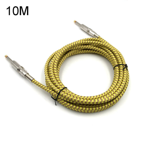 Wooden Guitar Bass Connection Cable Noise Reduction Braid Audio Cable, Cable Length: 10m - HoMEdemic™ 