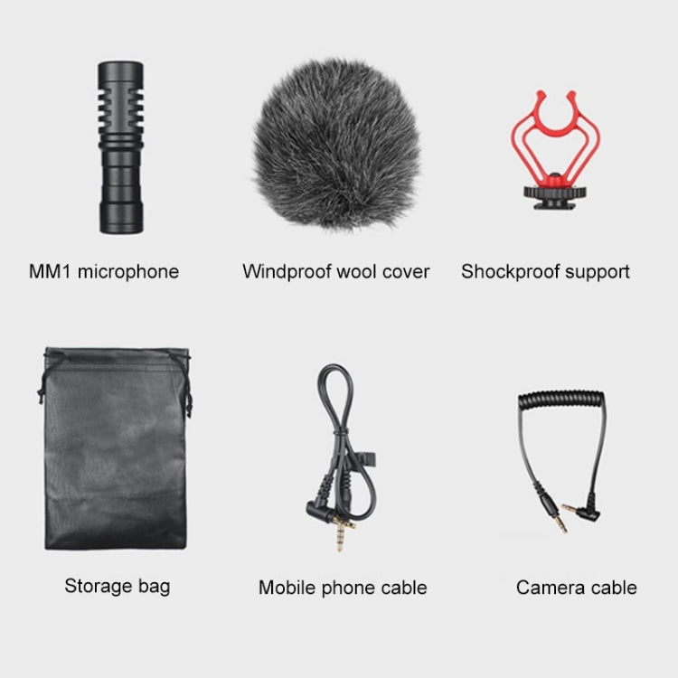 MM1 Live Recording Interview Intelligent Noise Reduction Condenser Microphone for Mobile Phone / SLR Camera / Camcorder, MM1 - HoMEdemic™ 
