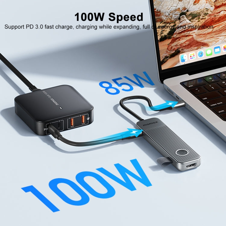 MOMAX DH17 7 in 1 ONELINK Travel Case Type-C to USB Docking Station HUB Adapter - HoMEdemic™ 