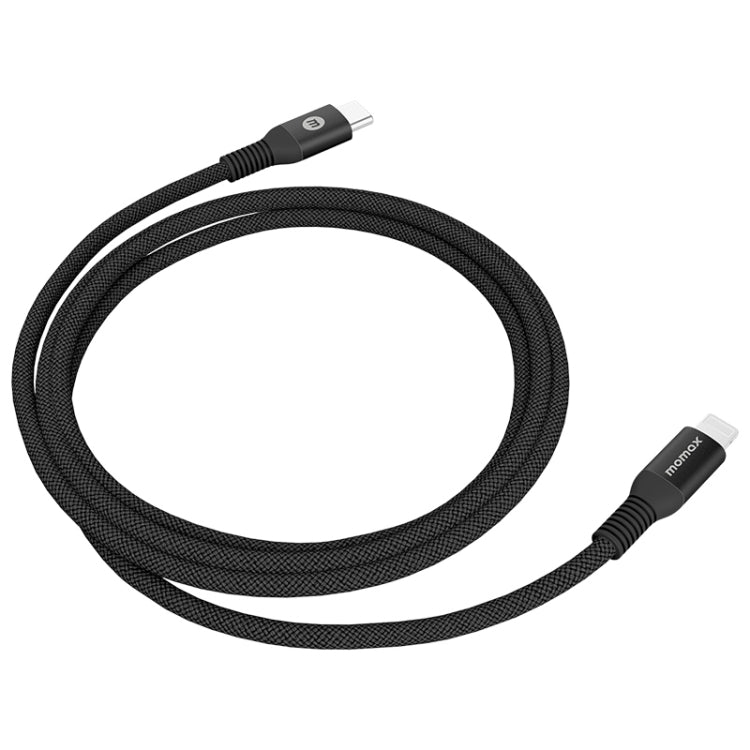 MOMAX DL51D Type-C / USB-C to 8 Pin PD Braided Fast Charging Cable, Length: 1.2m (Black) - HoMEdemic™ 