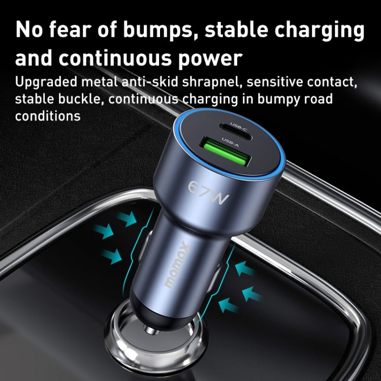 MOMAX UC16E 67W USB-C / Type-C + USB Dual Ports Car Charger - HoMEdemic™ 