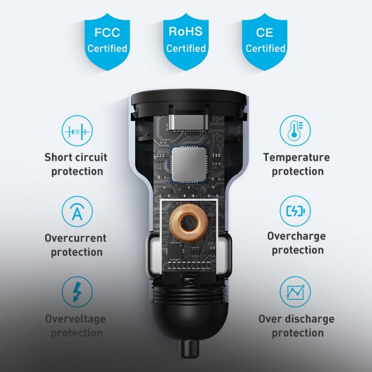 MOMAX UC16E 67W USB-C / Type-C + USB Dual Ports Car Charger - HoMEdemic™ 