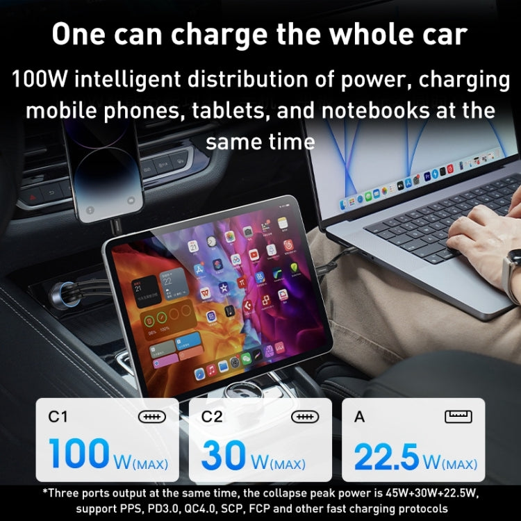 MOMAX UC17E 100W USB-C / Type-C x 2 + USB Three Ports Car Charger - HoMEdemic™ 