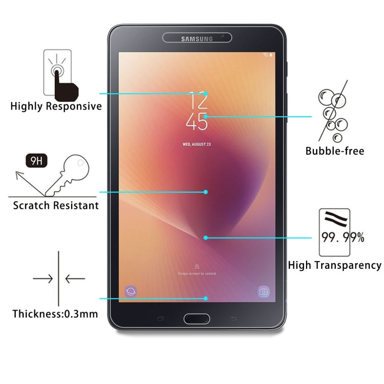 75 PCS for Galaxy Tab A 8.0 (2017) / T380 / T385 0.3mm 9H Surface Hardness Tempered Glass Film, For T380 - HoMEdemic™ 