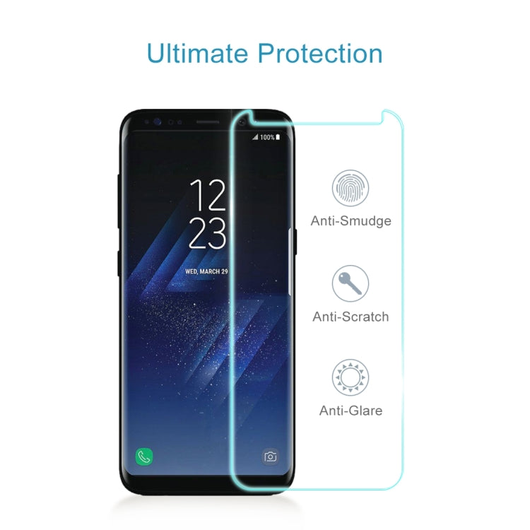 25 PCS For Galaxy S8 Plus / G955 0.26mm 9H Surface Hardness 3D Explosion-proof Non-full Edge Glue Screen Curved Case Friendly Tempered Glass Film